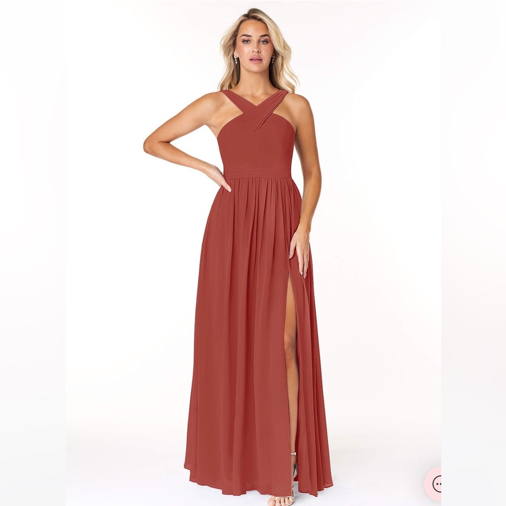 Azazie Elvira Dress in Terracotta